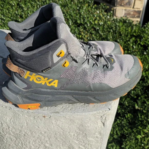 Hoka Men's Shoes - Gray and Orange 12D - Picture 2 of 9